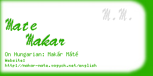 mate makar business card