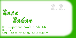 mate makar business card